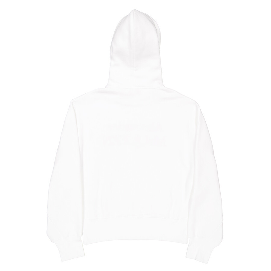 Alexander Mcqueen Men's Optical White Logo-Embroidered Cotton Hoodie - 7