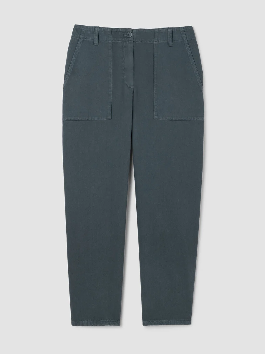 Garment-Dyed Utility Cotton Tapered Pant - 1