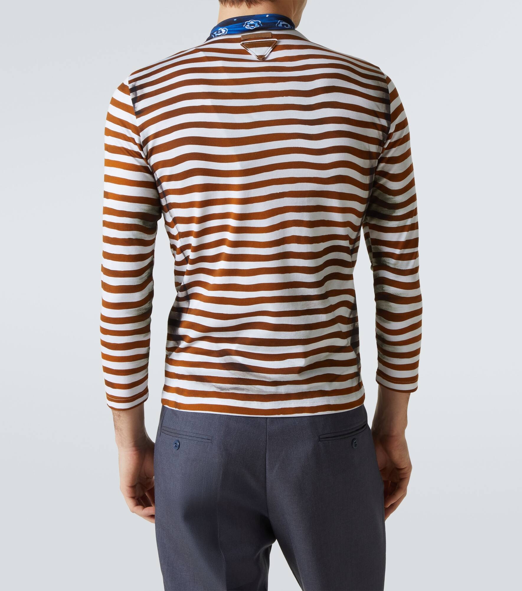 Interlock trompe l'œil cotton T-shirt - 4