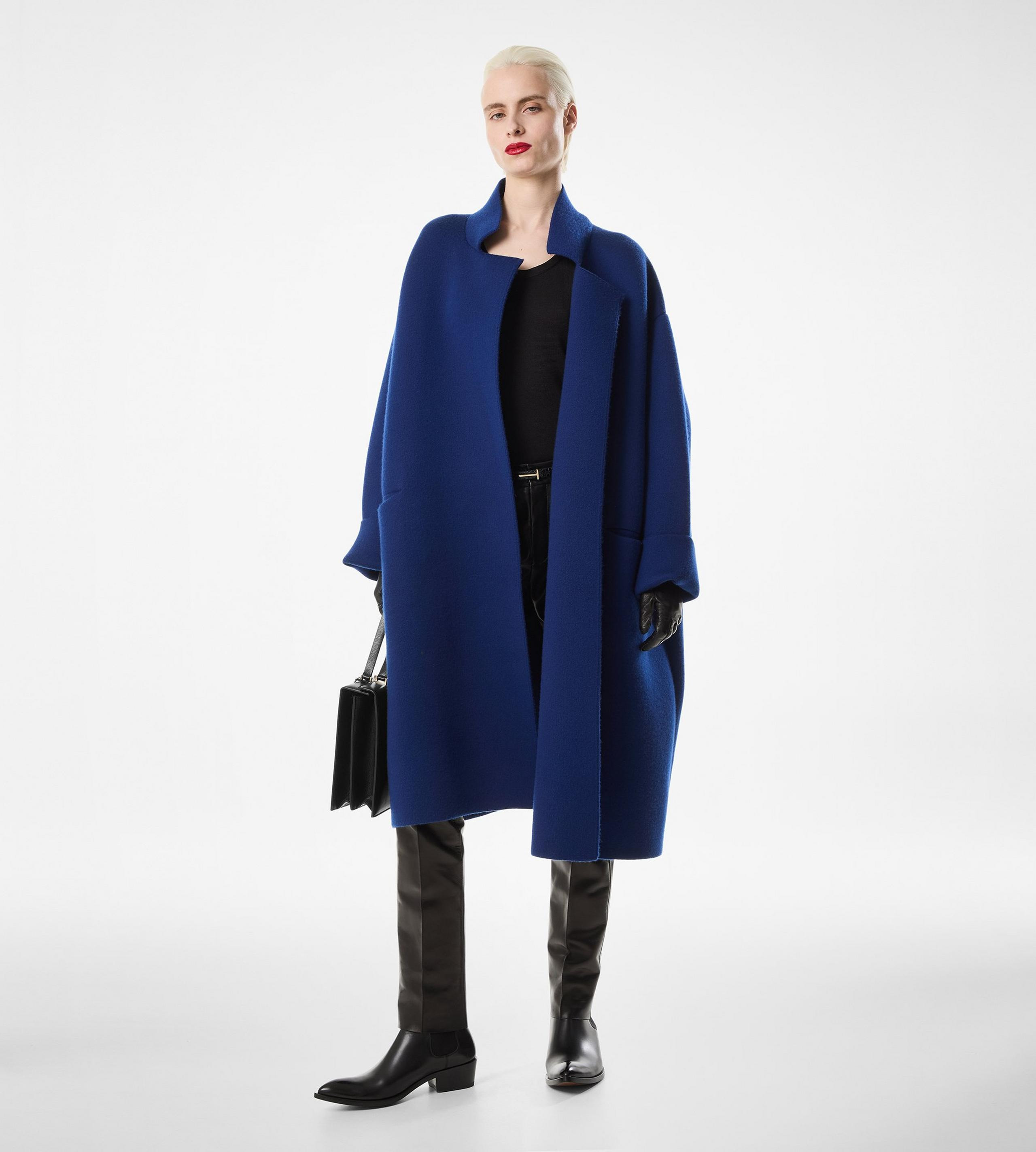 SCULPTURAL SINGLE BREASTED OPERA COAT - 4