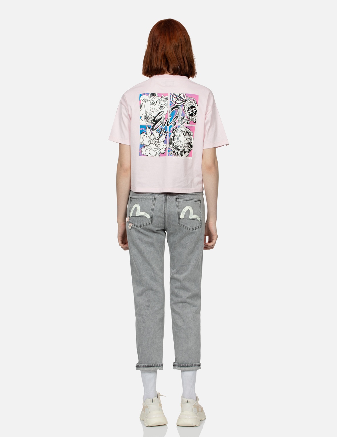 SEAGULL PRINT BOYFRIEND JEANS - 5