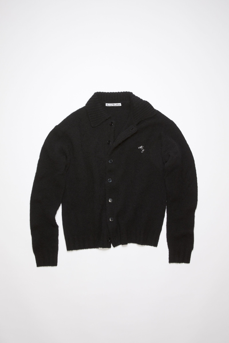 Polo wool cardigan - Black 5