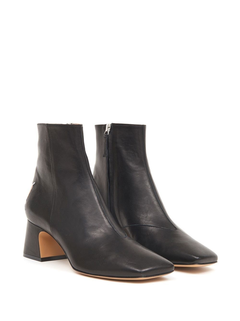 square-toe heeled boots - 2