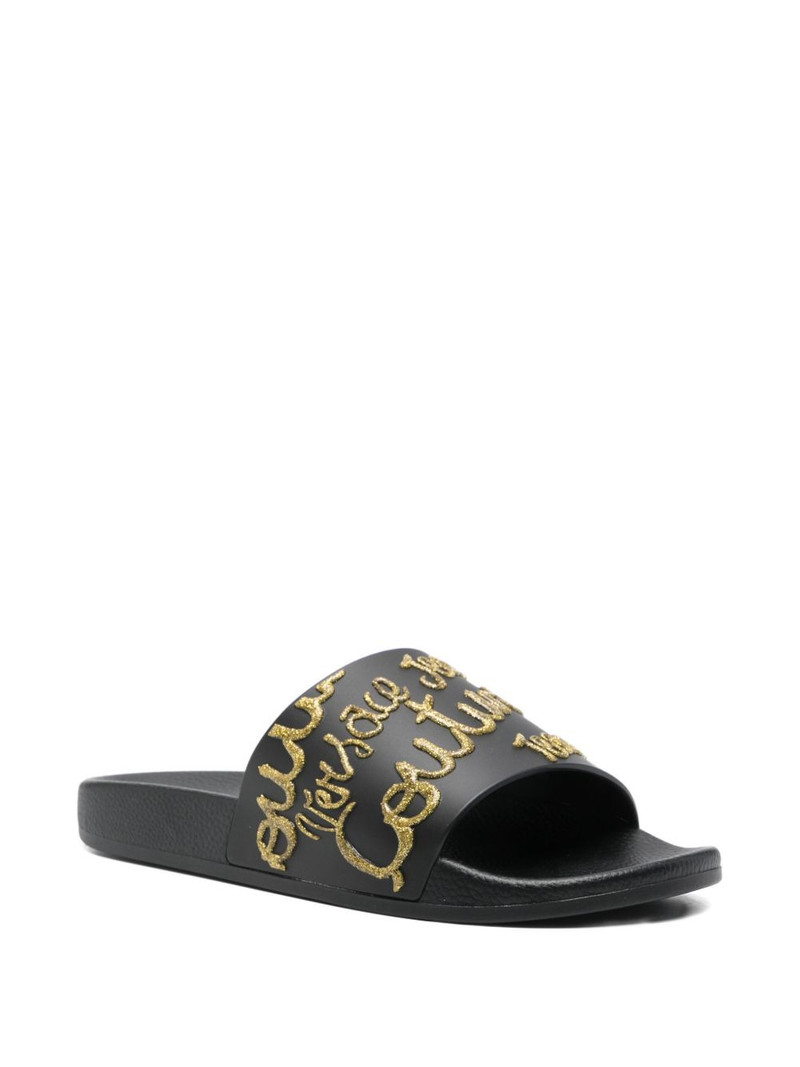 VERSACE JEANS COUTURE embossed slides outlook