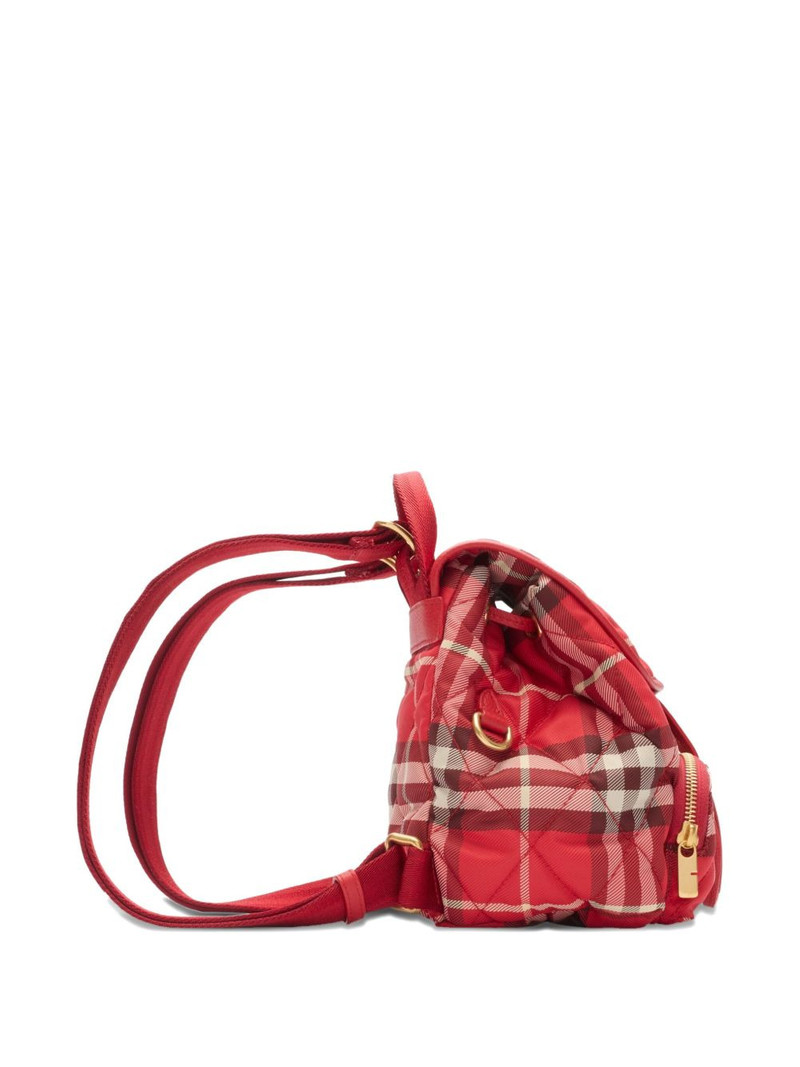 Horseshoe quilted check backpack mini bag 3