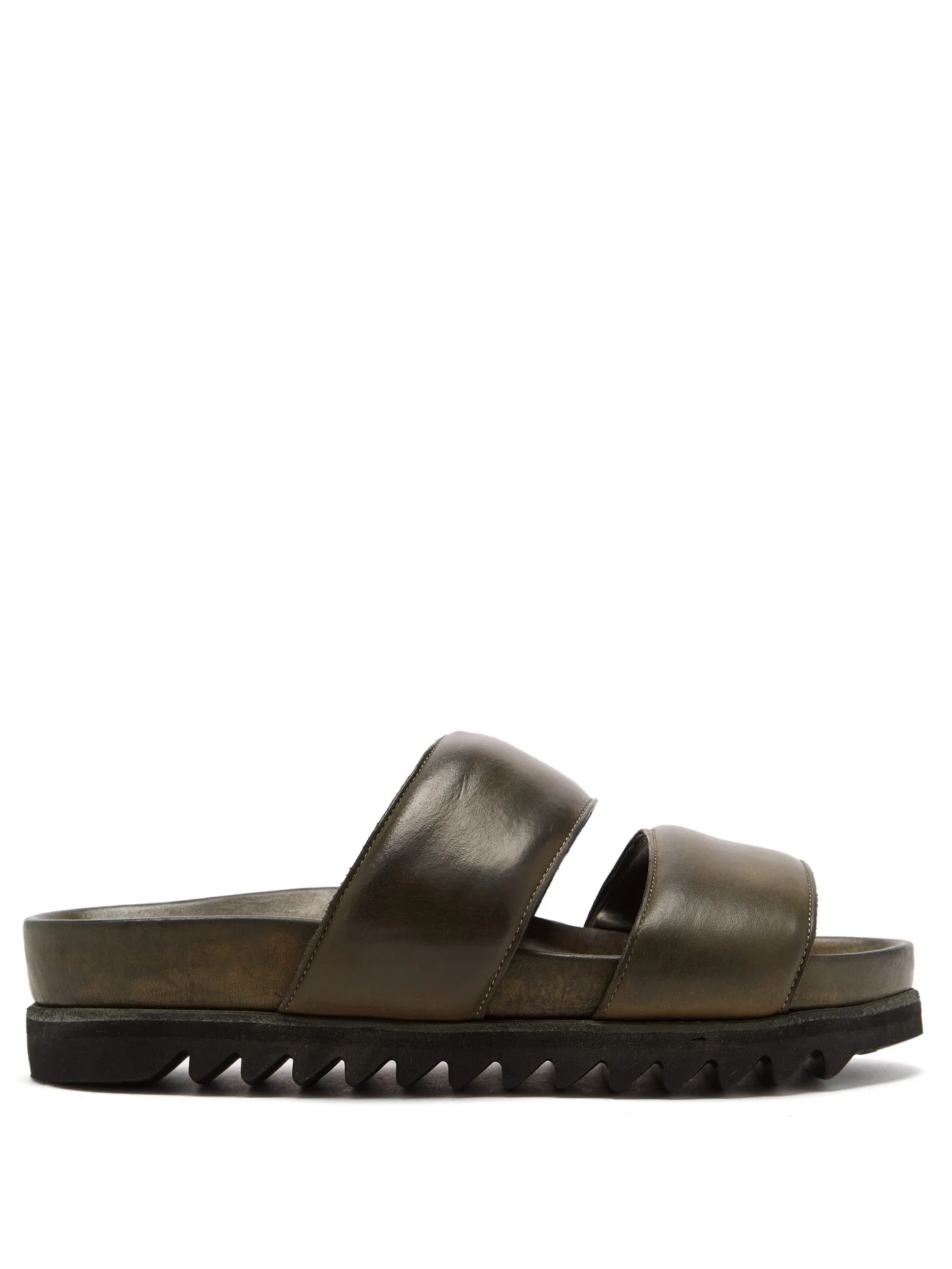 Ridged-sole leather sandals - 1