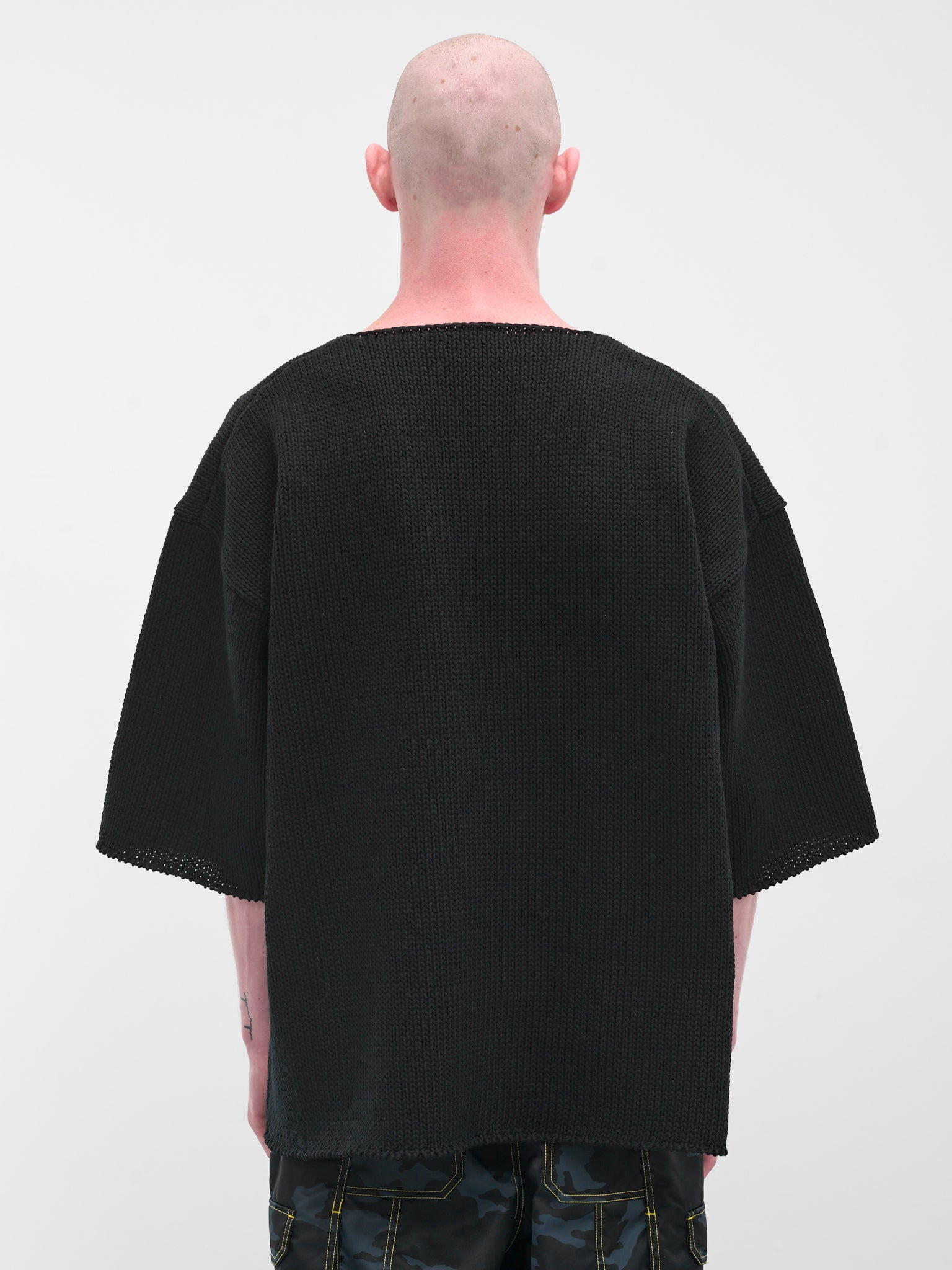Black Knit Graphic Pin Sweater - 3