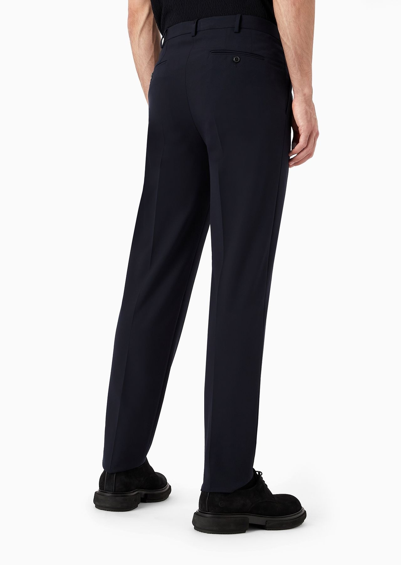 Double-darted trousers in stretch technical canvas - 3