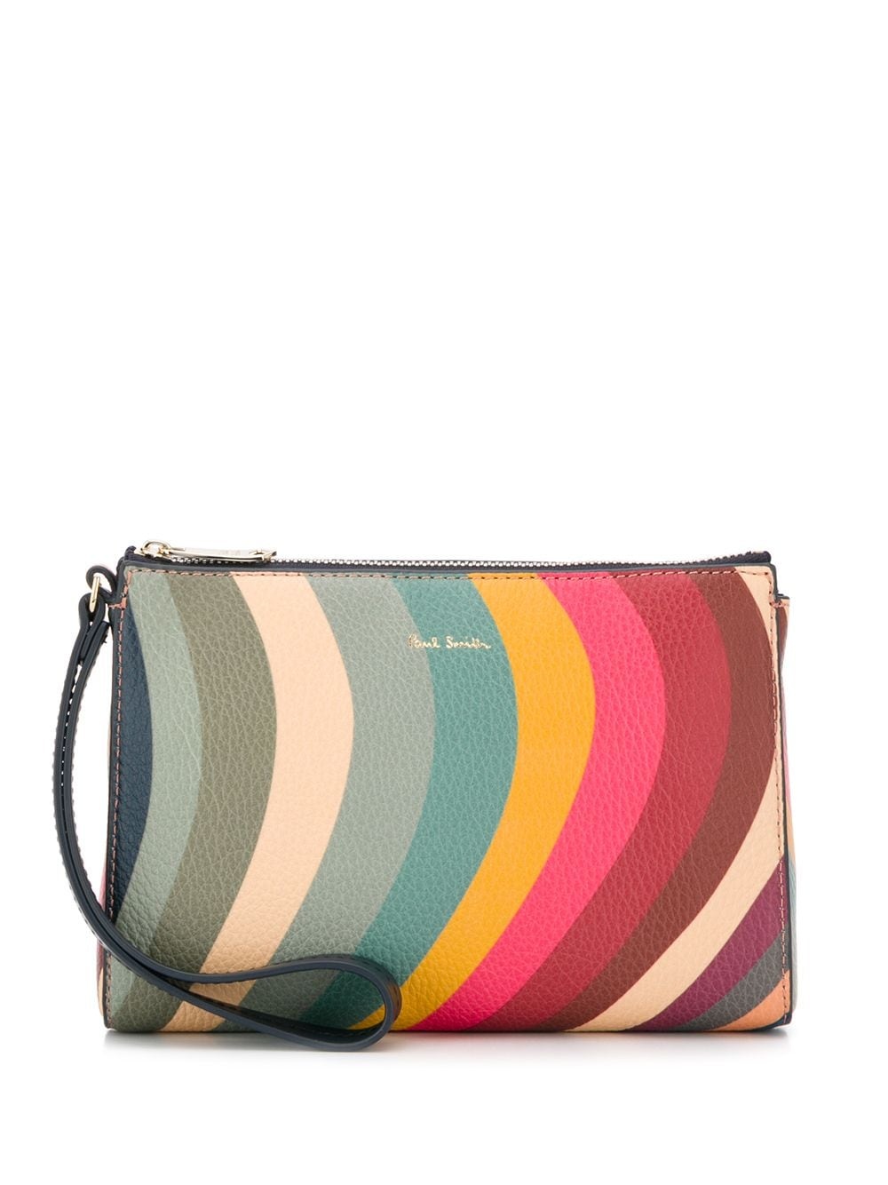 Swirl leather clutch bag - 1