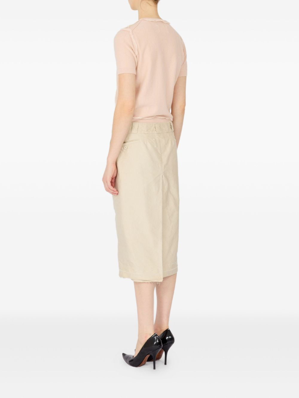 high-waisted tailored skirt - 3