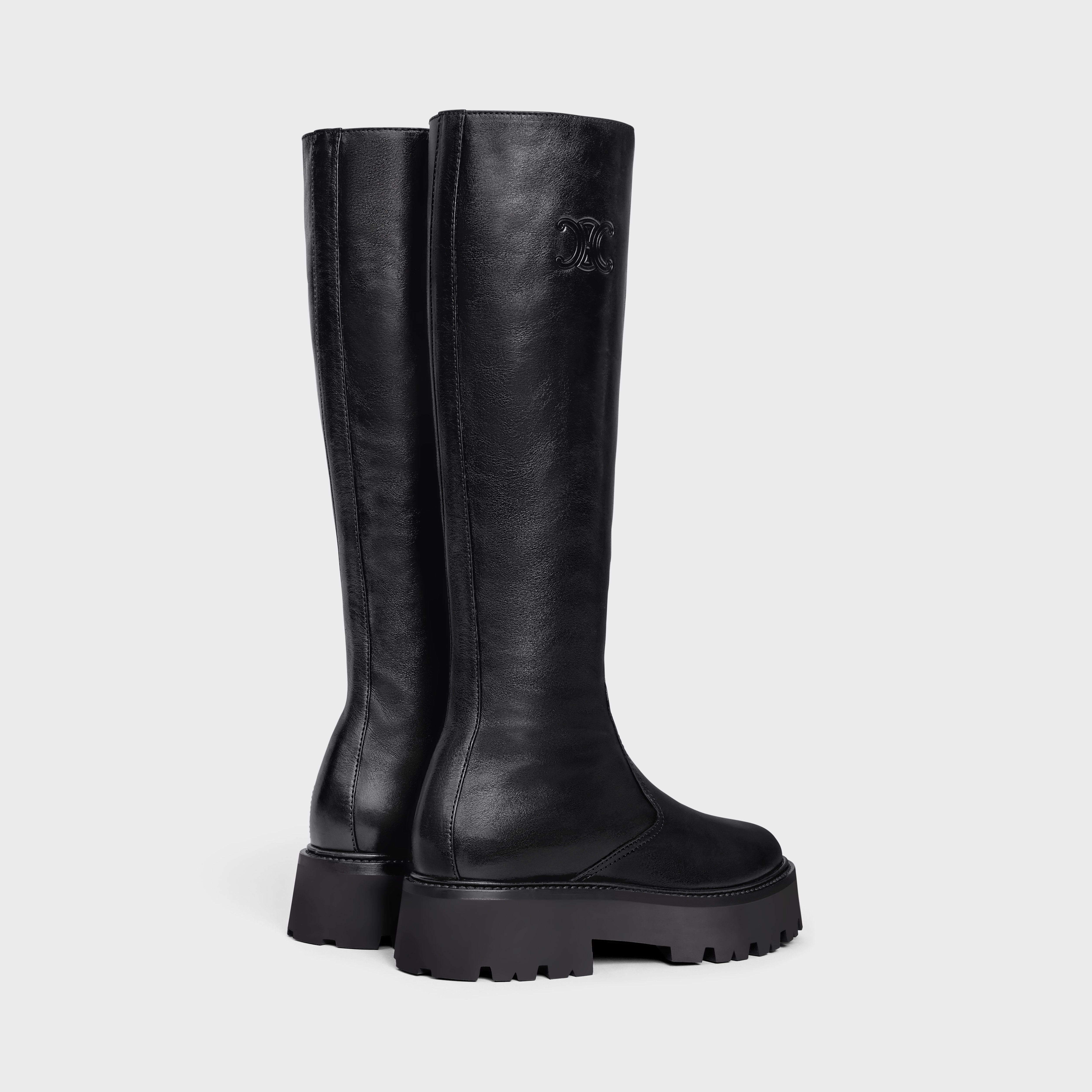 CELINE BULKY ZIPPED BOOT WITH TRIOMPHE in Calfskin - 3