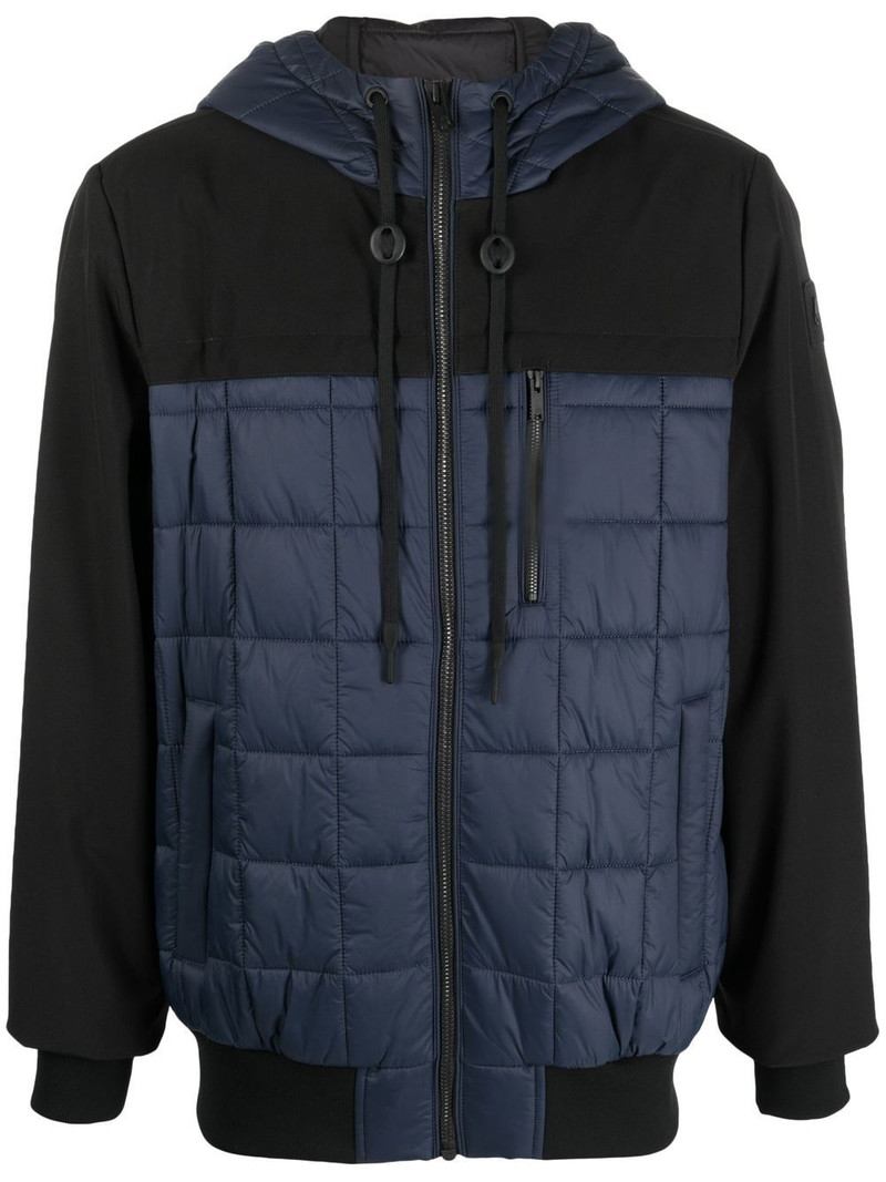 panelled hooded padded jacket 1
