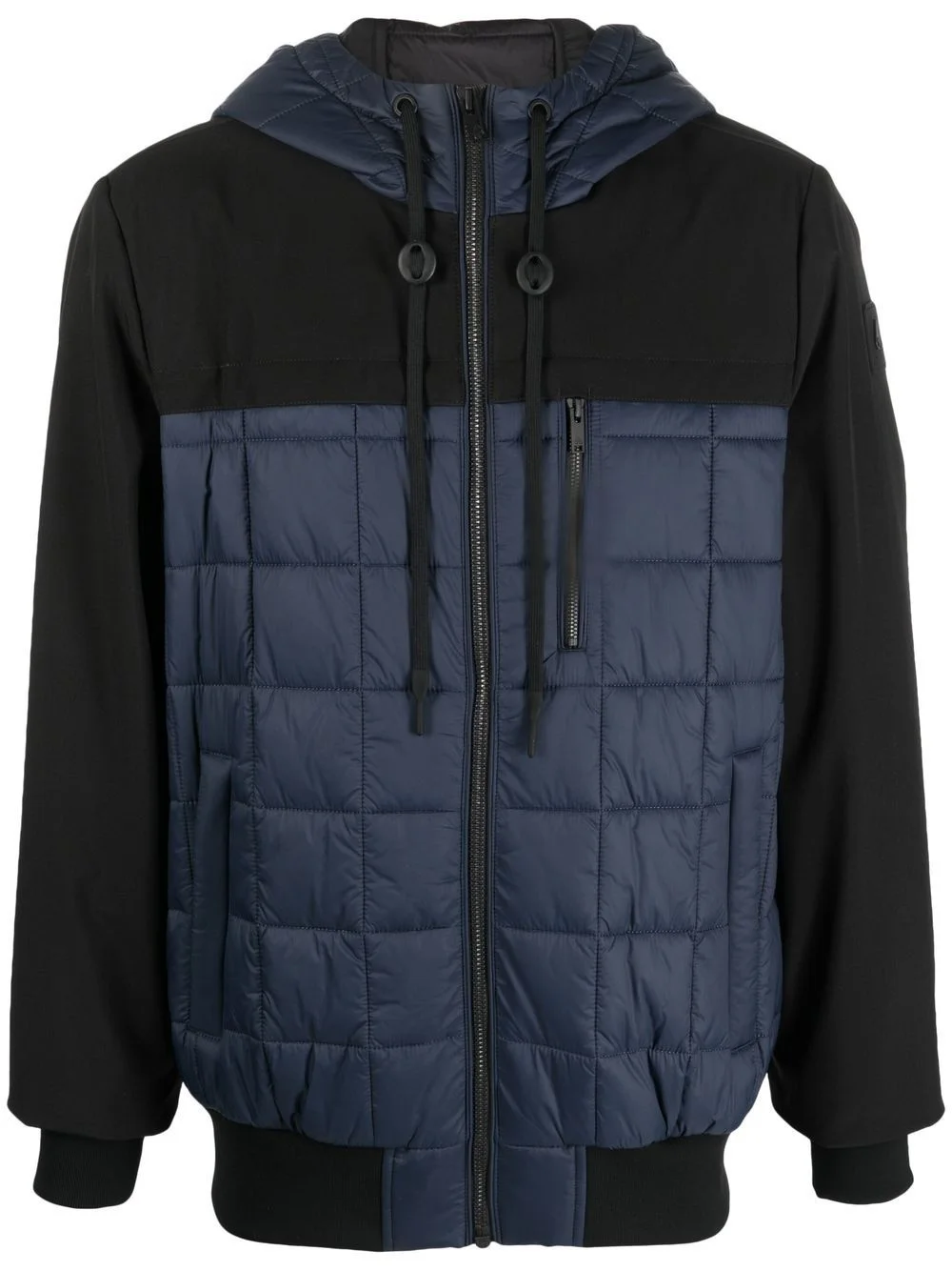 panelled hooded padded jacket - 1