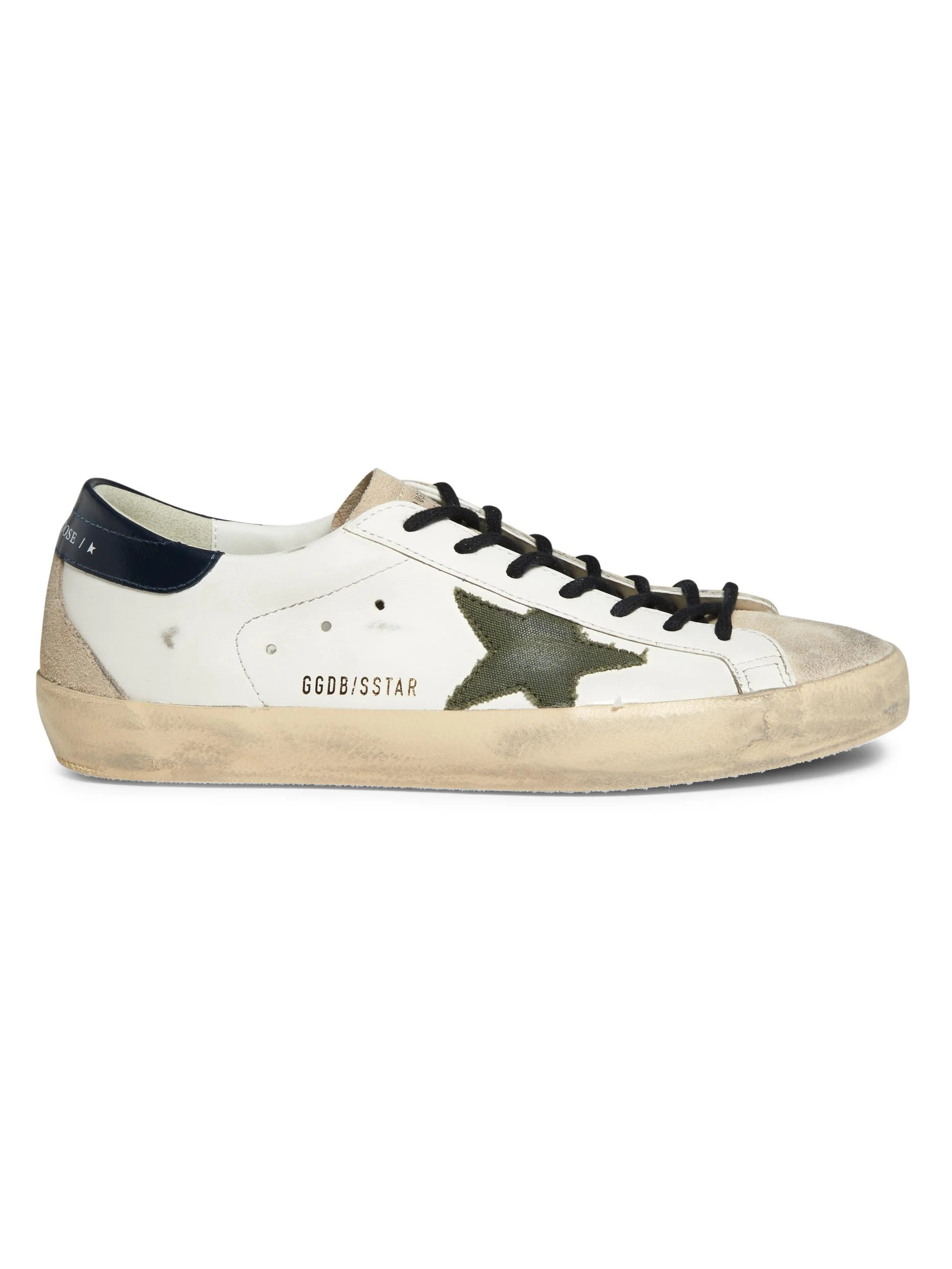 Men's Super Star Leather & Suede Sneakers - White Seed Pearl Green Blue - 1