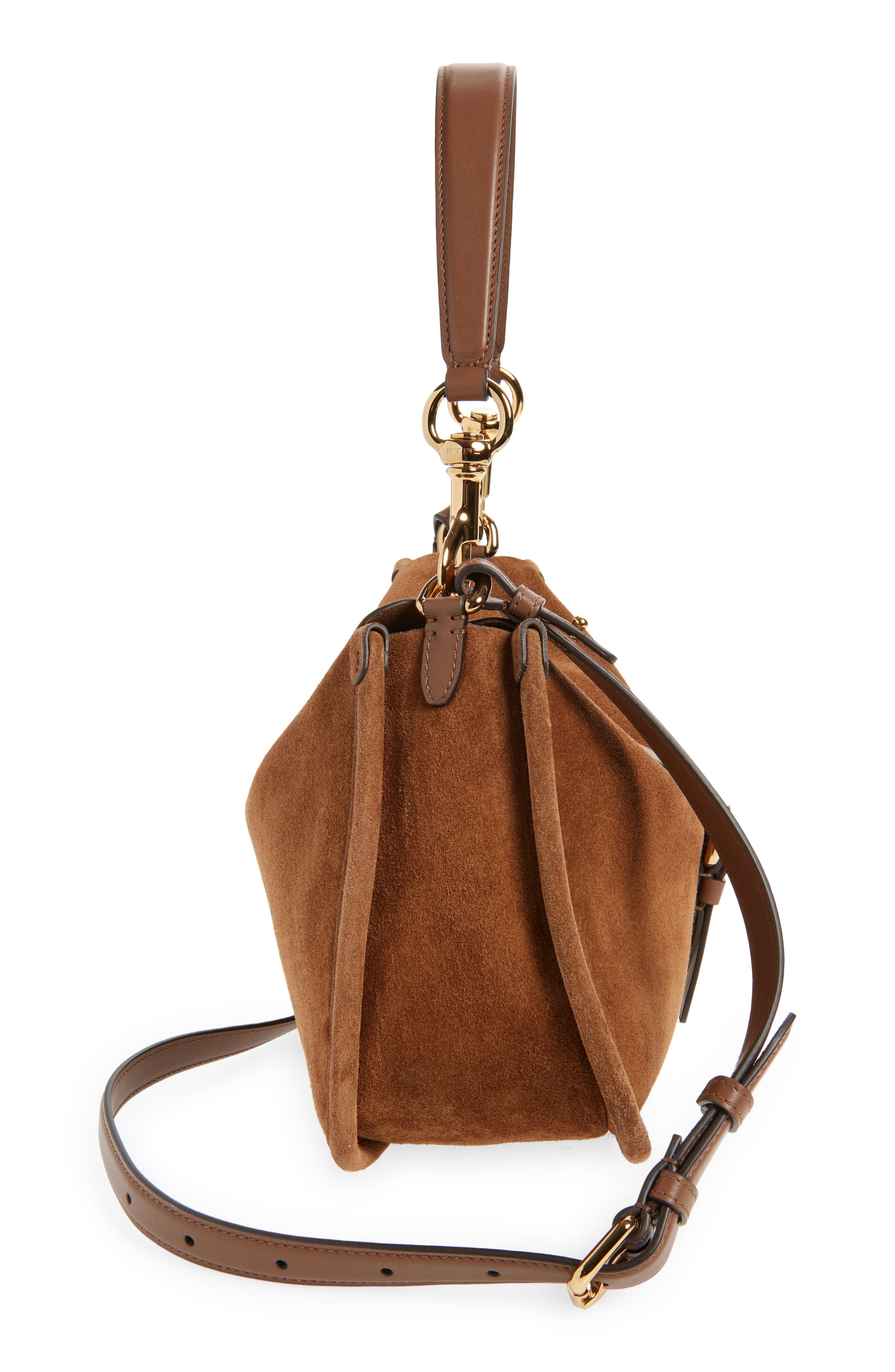 Etro Belted Suede Hobo Bag in Sand at Nordstrom - 6