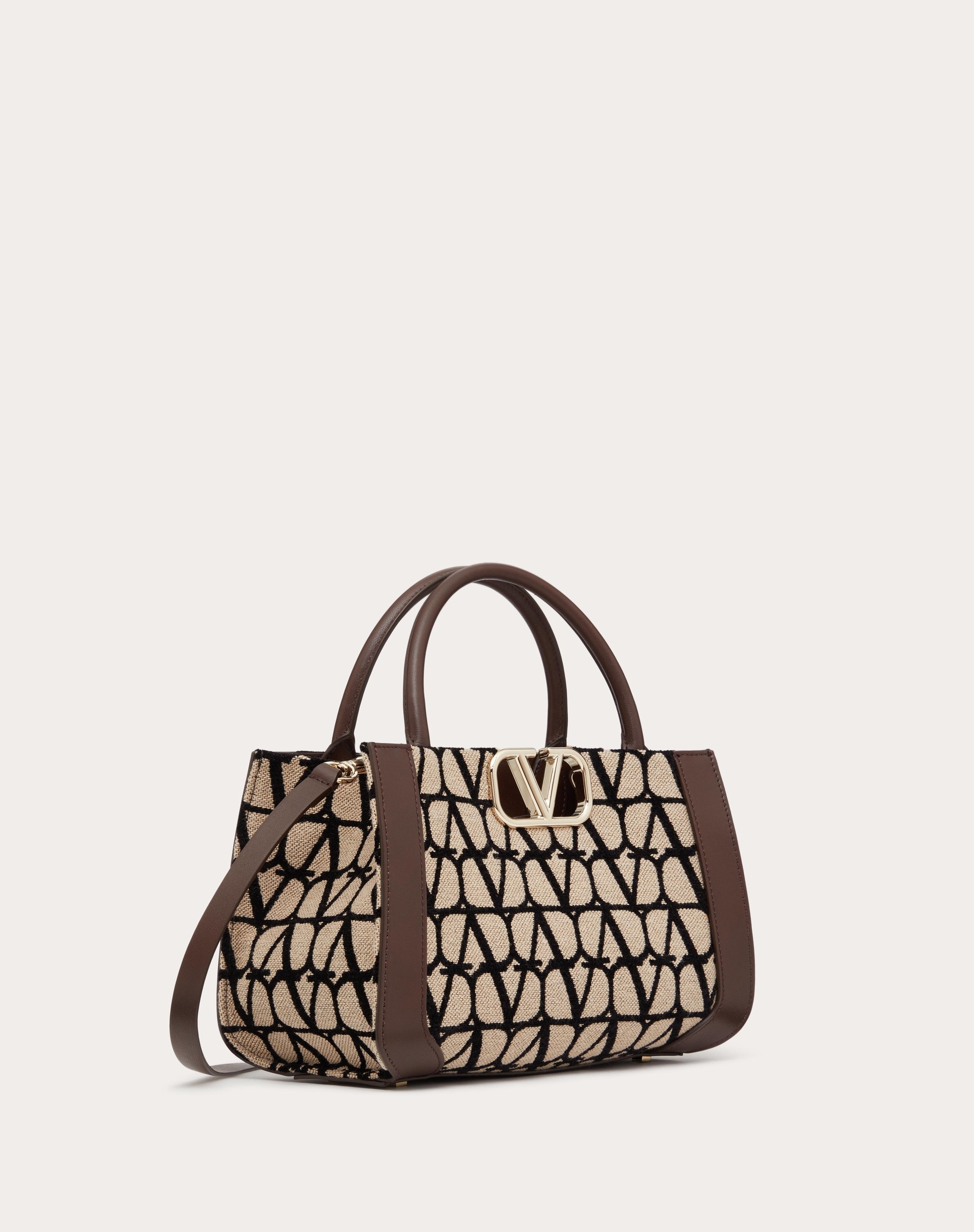 SMALL VLOGO SIGNATURE TOILE ICONOGRAPHE HANDBAG - 2