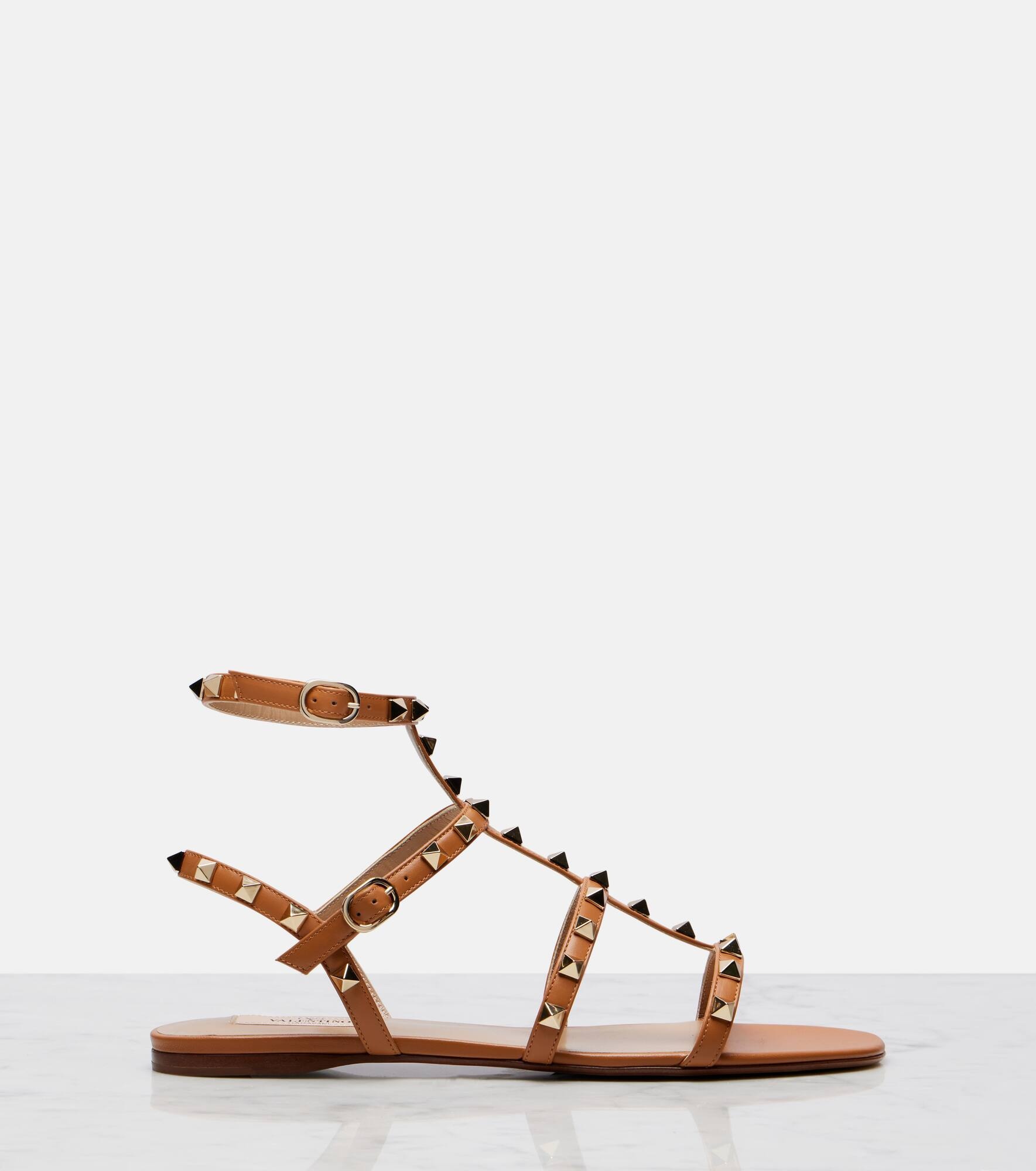 Rockstud leather sandals - 4