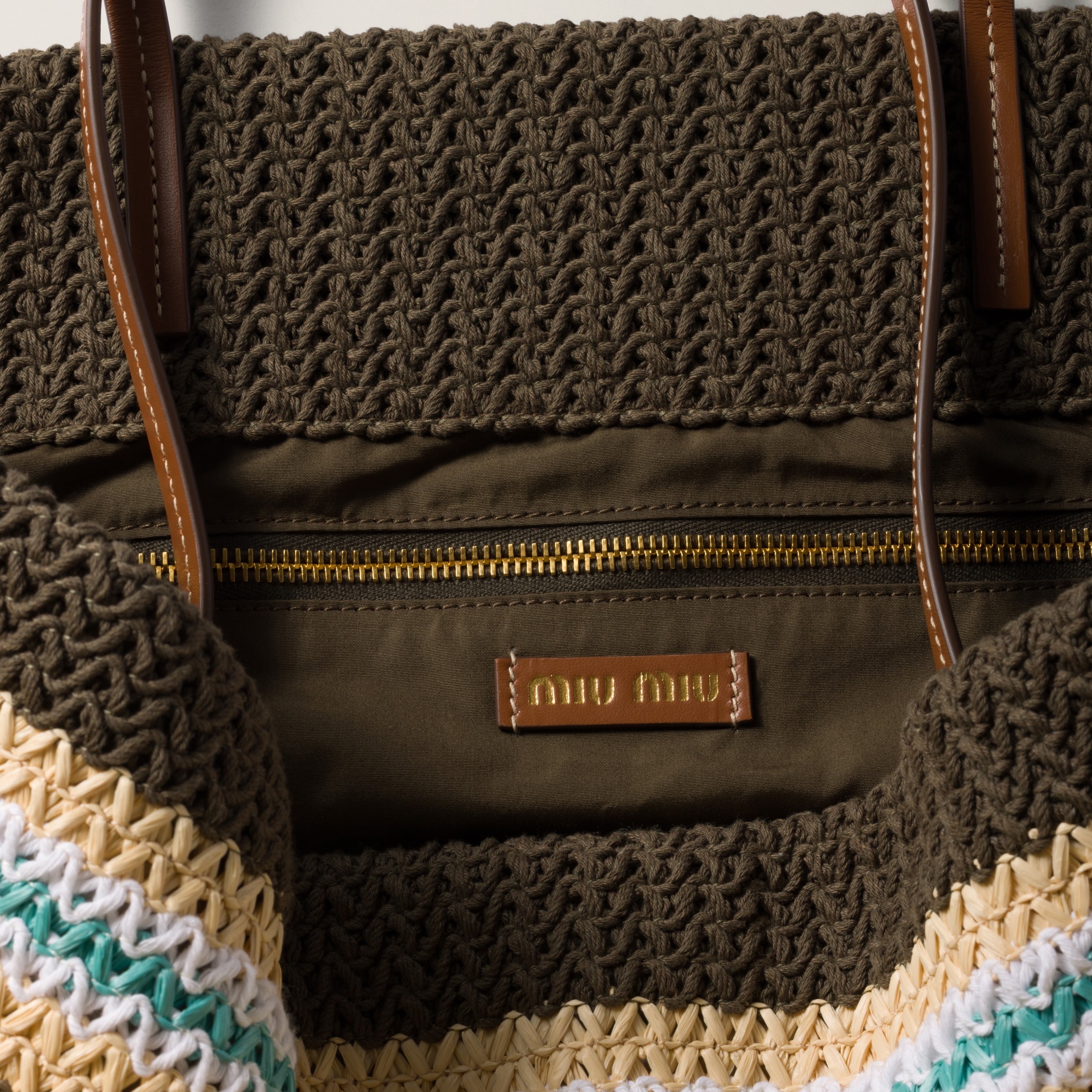 Raffia-effect woven tote bag - 6