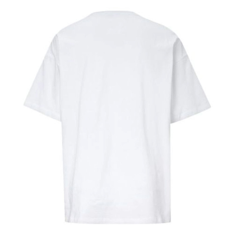 Converse (WMNS) Converse All Star T-Shirt 'White Black' 10020932-A01 outlook