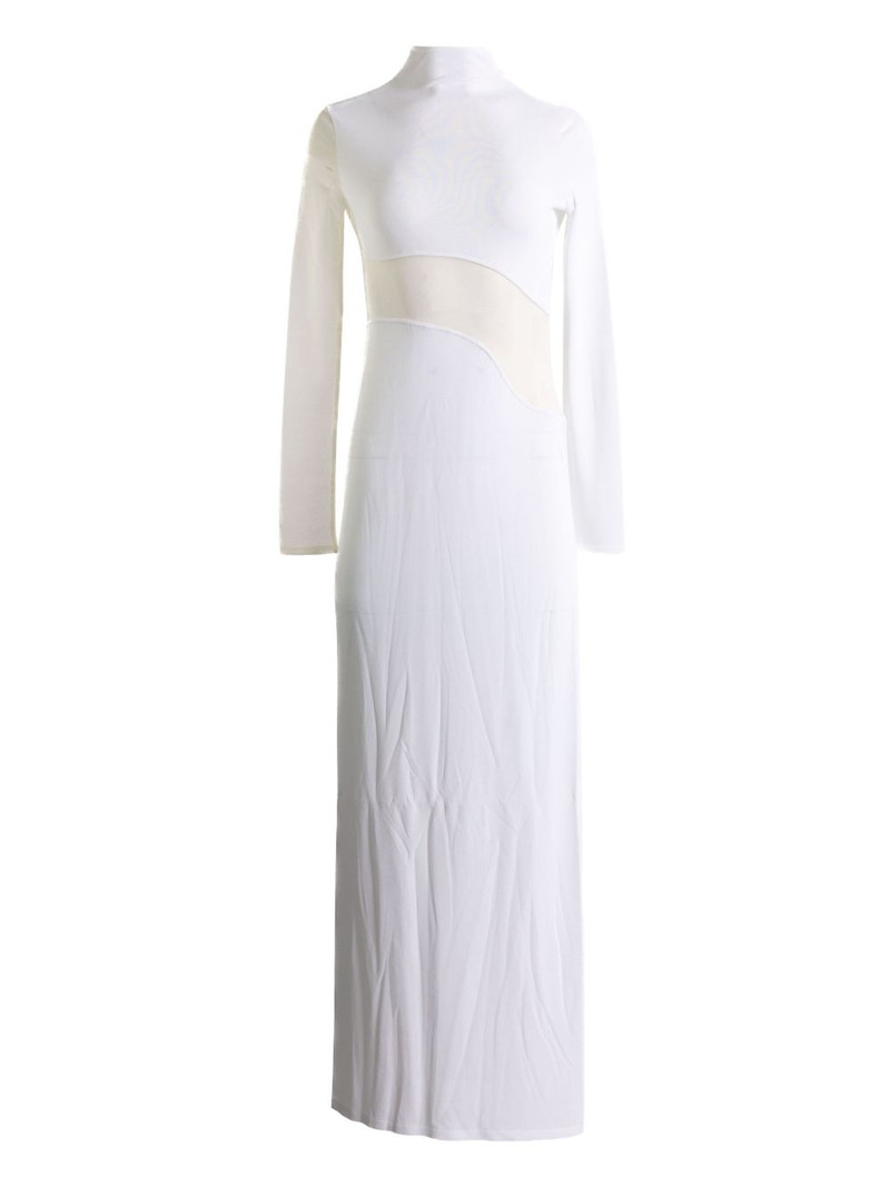 long-sleeve panelled maxi dress 1