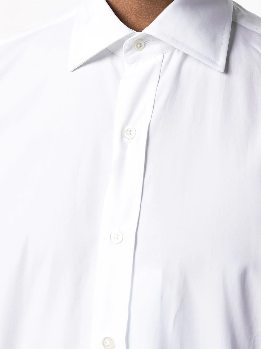 embroidered logo tailored shirt - 5