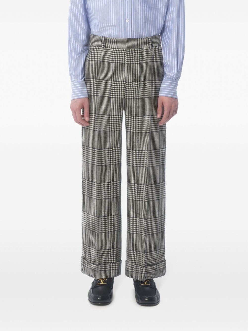 tartan-check trousers - 3