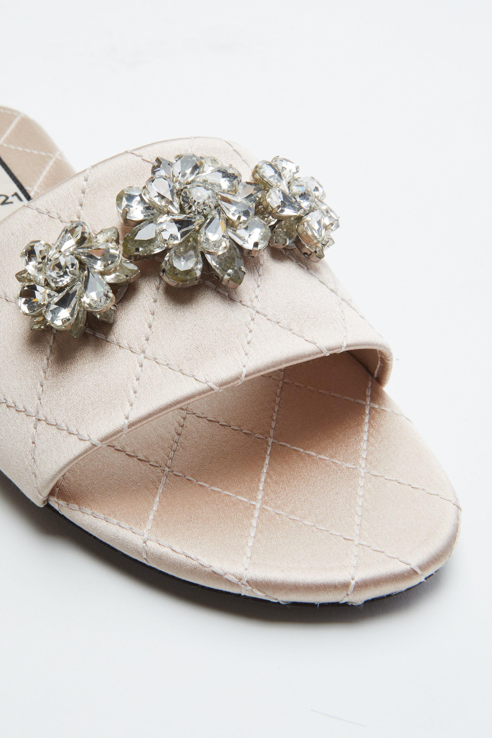 CRYSTAL-EMBELLISHED SLIDE SANDALS - 4