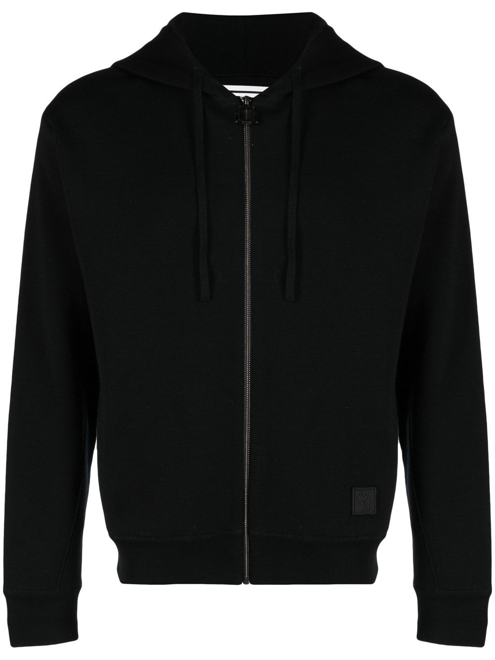 Wooyoungmi logo-print cotton hoodie - Black