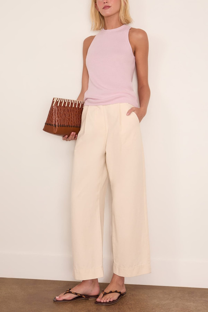 MARIA McMANUS Lingerie Stitch Racer Tank in Powder Pink outlook