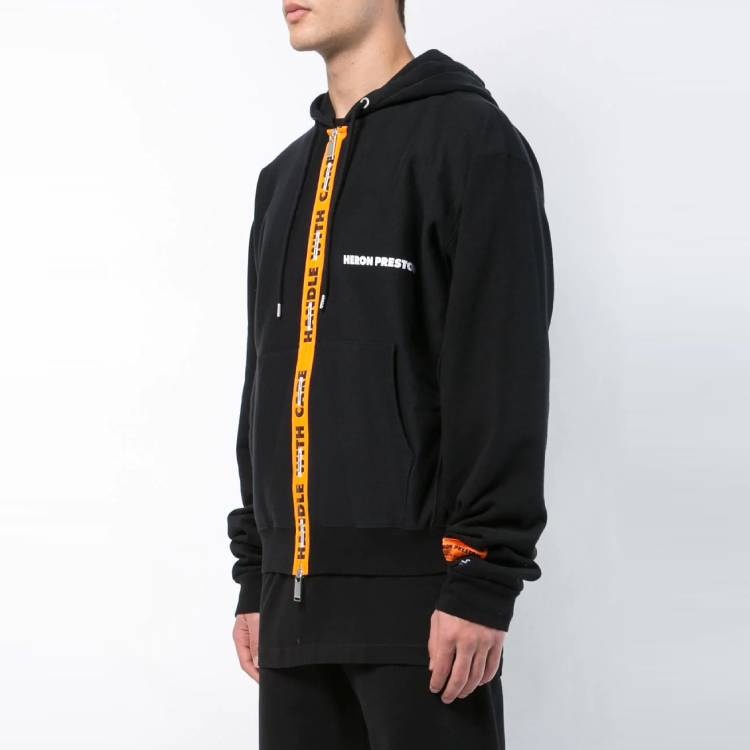 HERON PRESTON Handle Zip Hoody Jacket 'Black Orange' HMBE001F187090121019 - 3