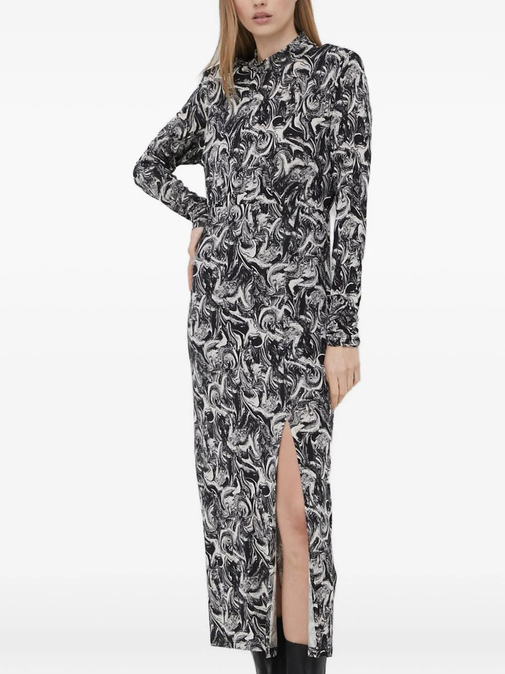 open-back midi dress - 1