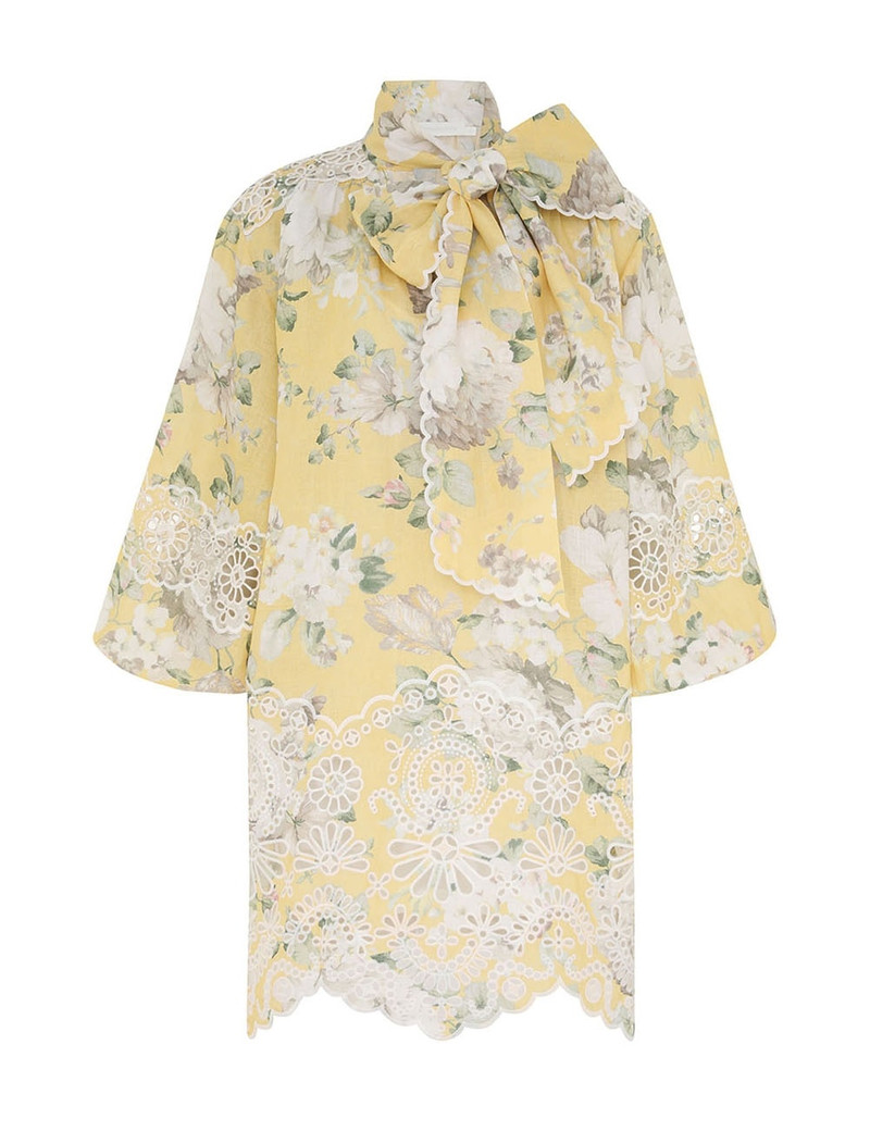 ACACIA BRODERIE TIE MINI DRESS - 1