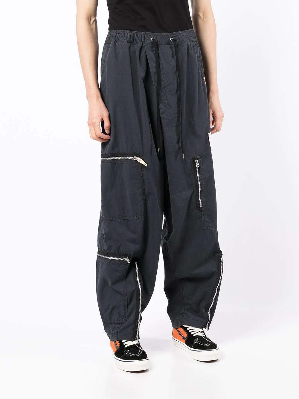 zip-detail trousers - 3