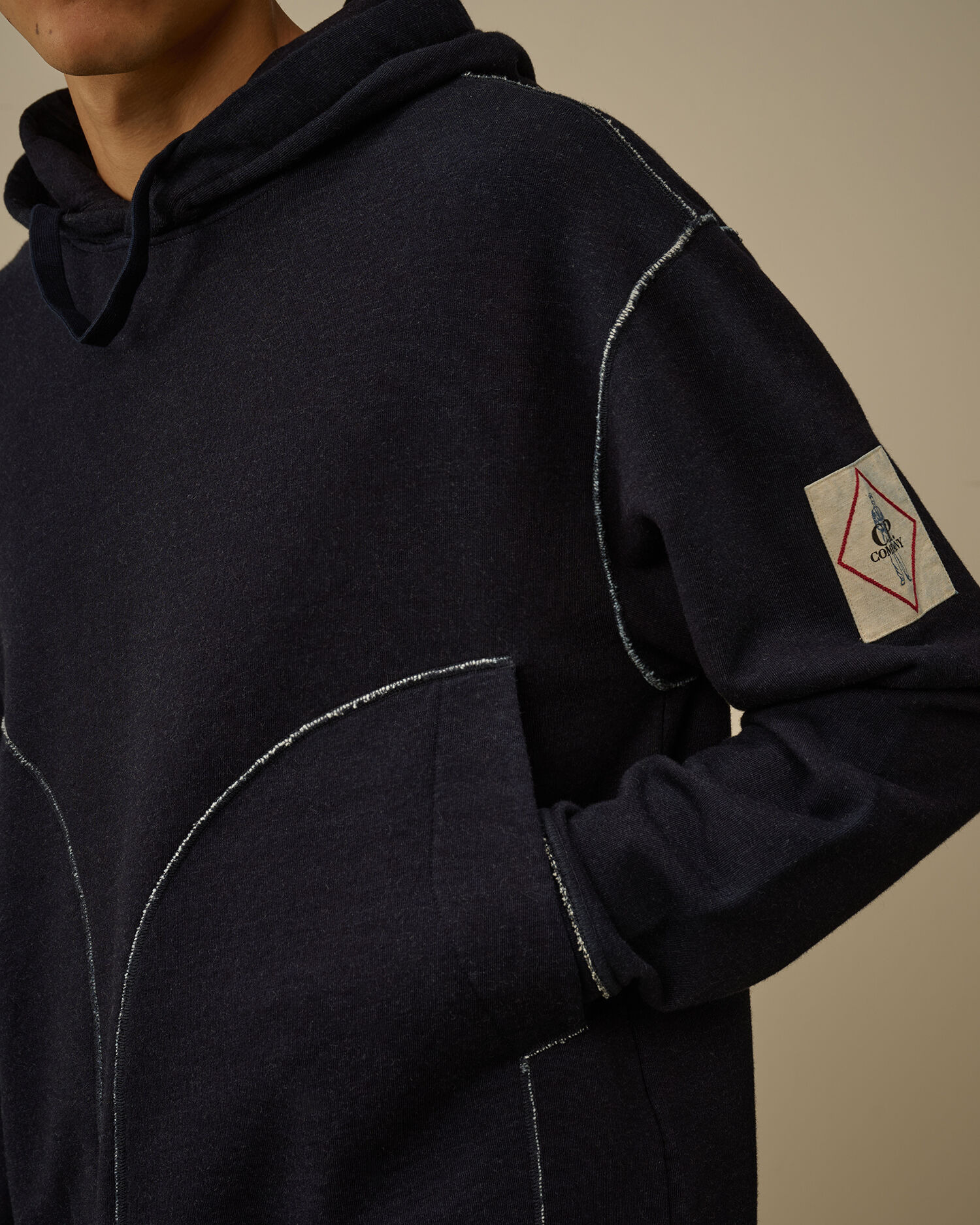 Indigo Fleece Hooded Sweatshirt - 5