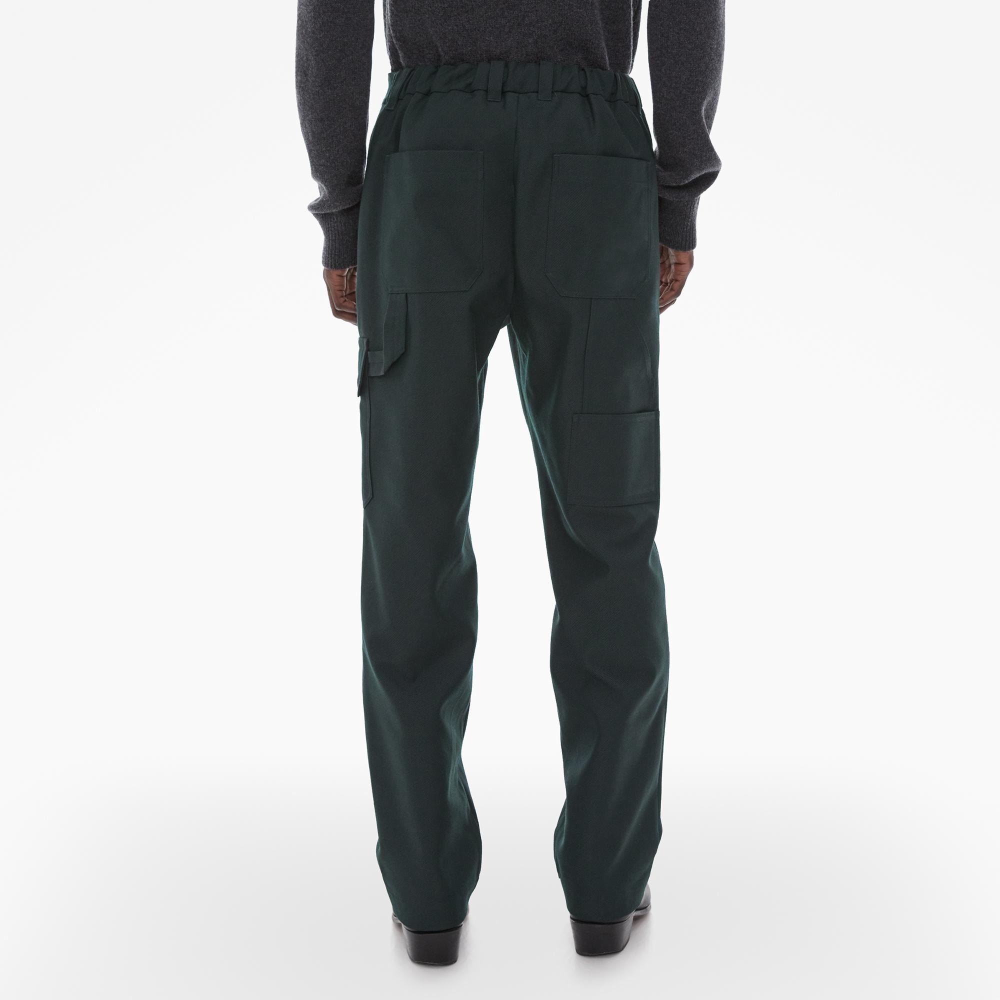 WOOL GABARDINE CARPENTER PANTS - 4