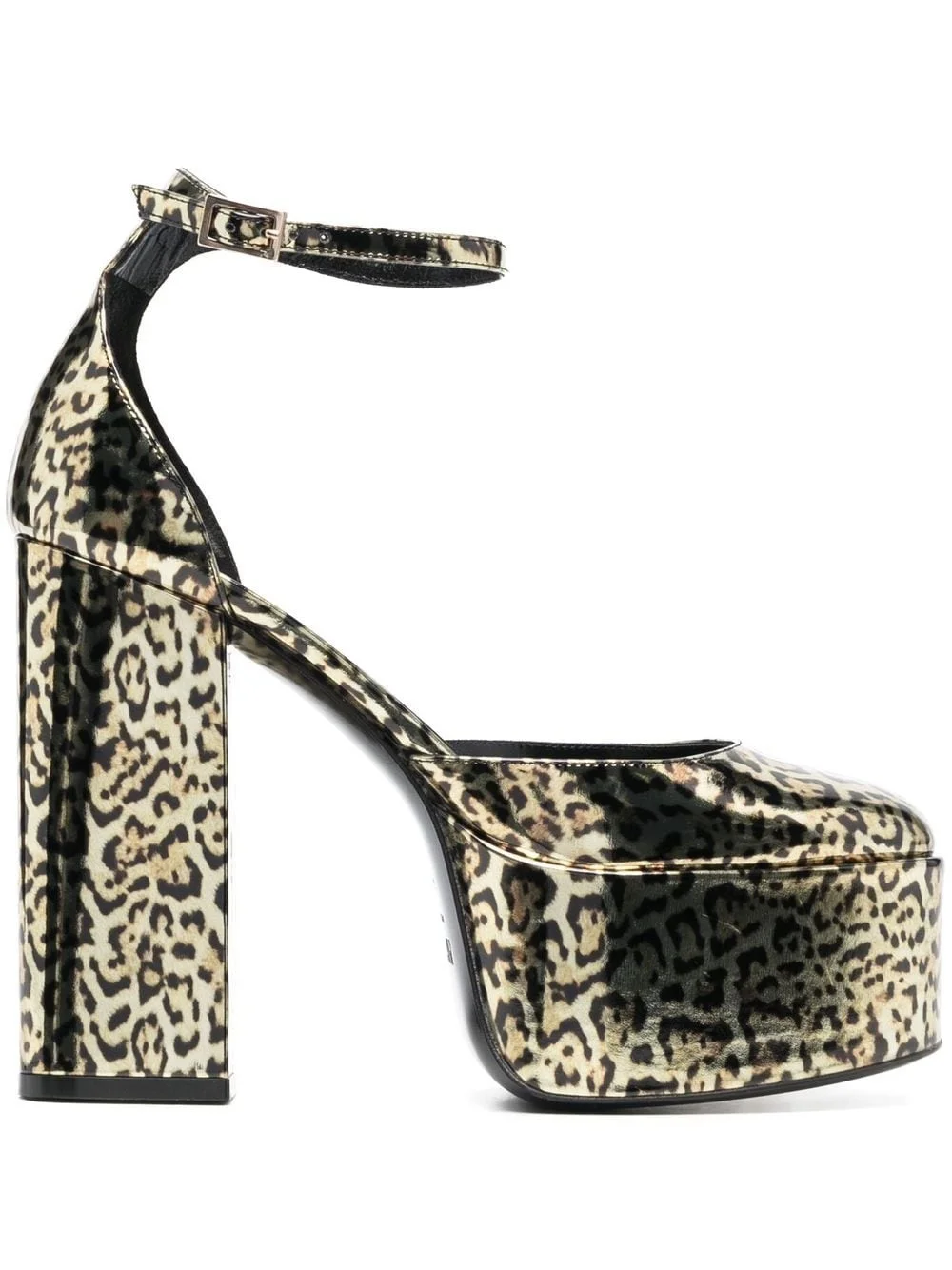 leopard-print 130mm sandals - 1