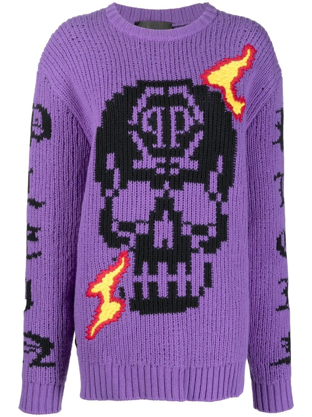 SKull intarsia-knit jumper - 1