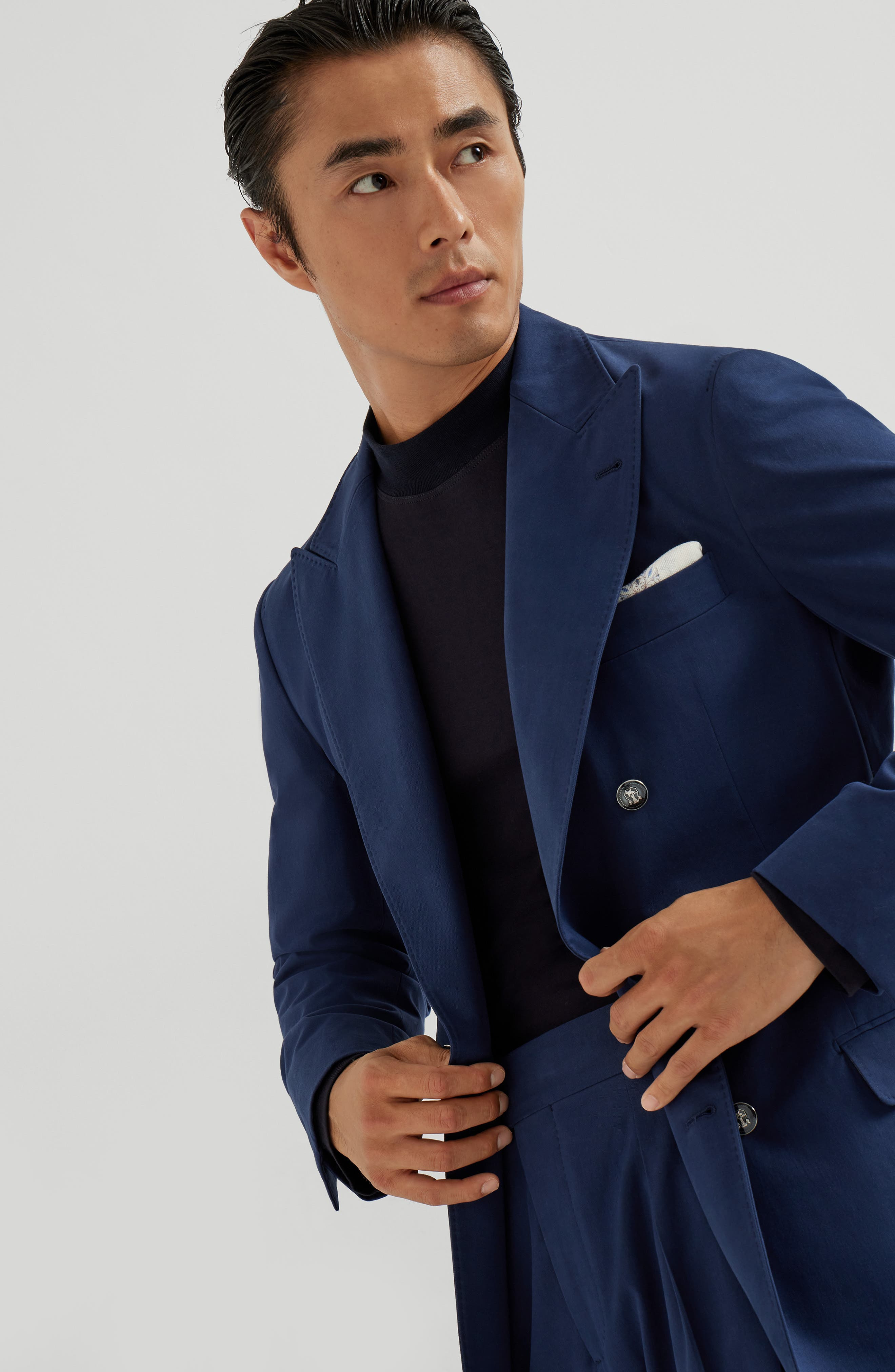 Brunello Cucinelli Gabardine blazer in Lagoon at Nordstrom - 4
