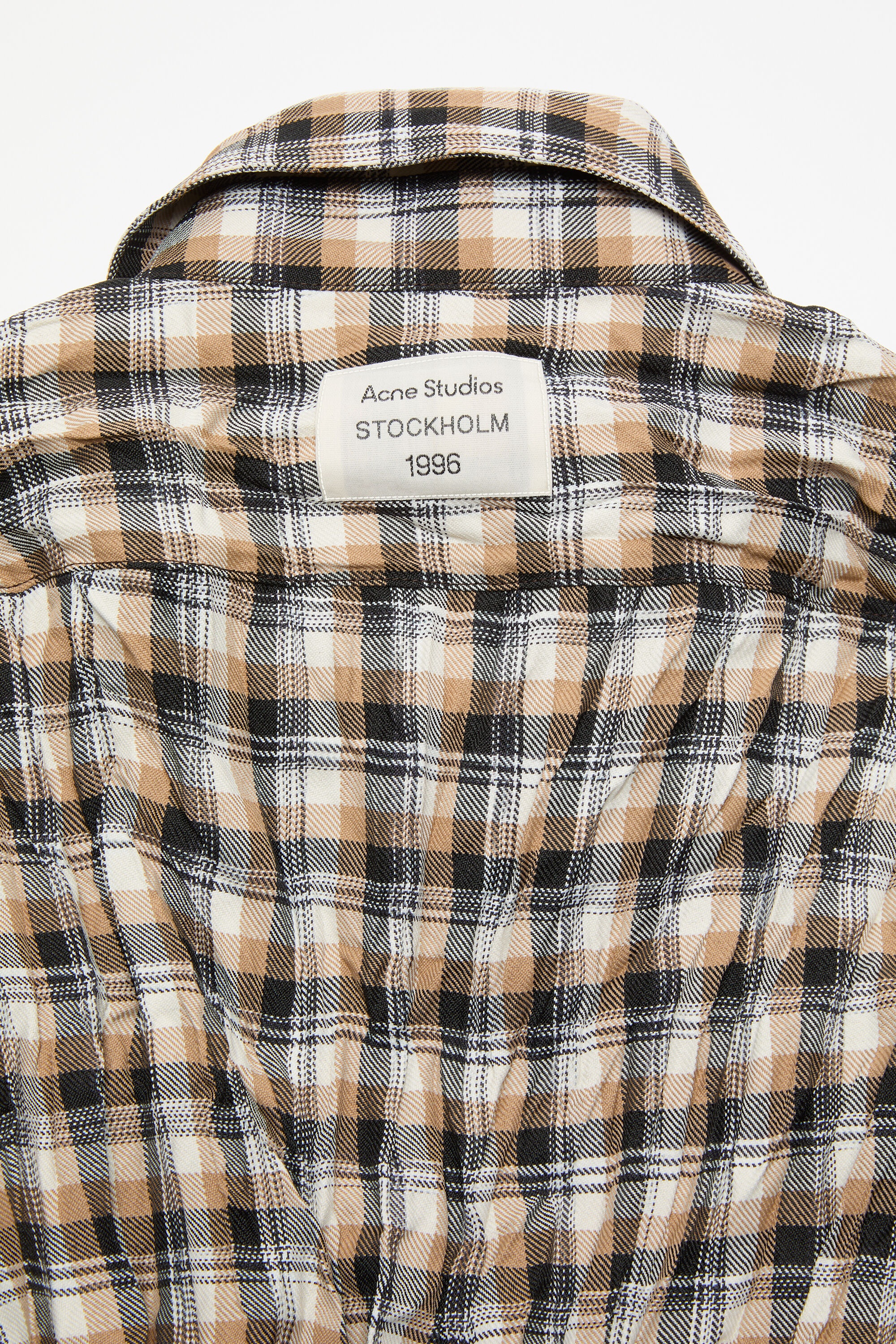 Check button-up shirt - Brown - 5