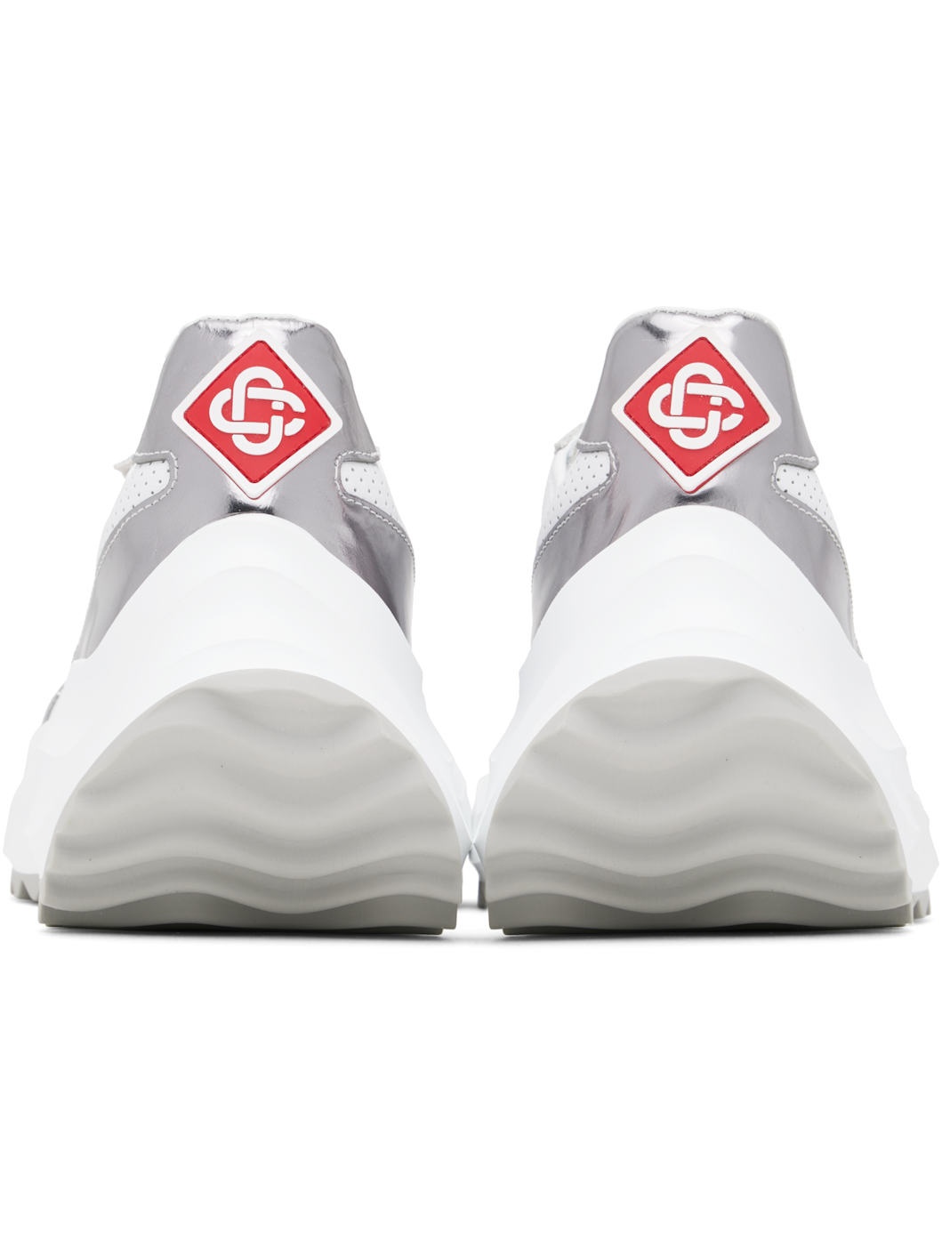 White & Silver Atlantis Sneakers - 2