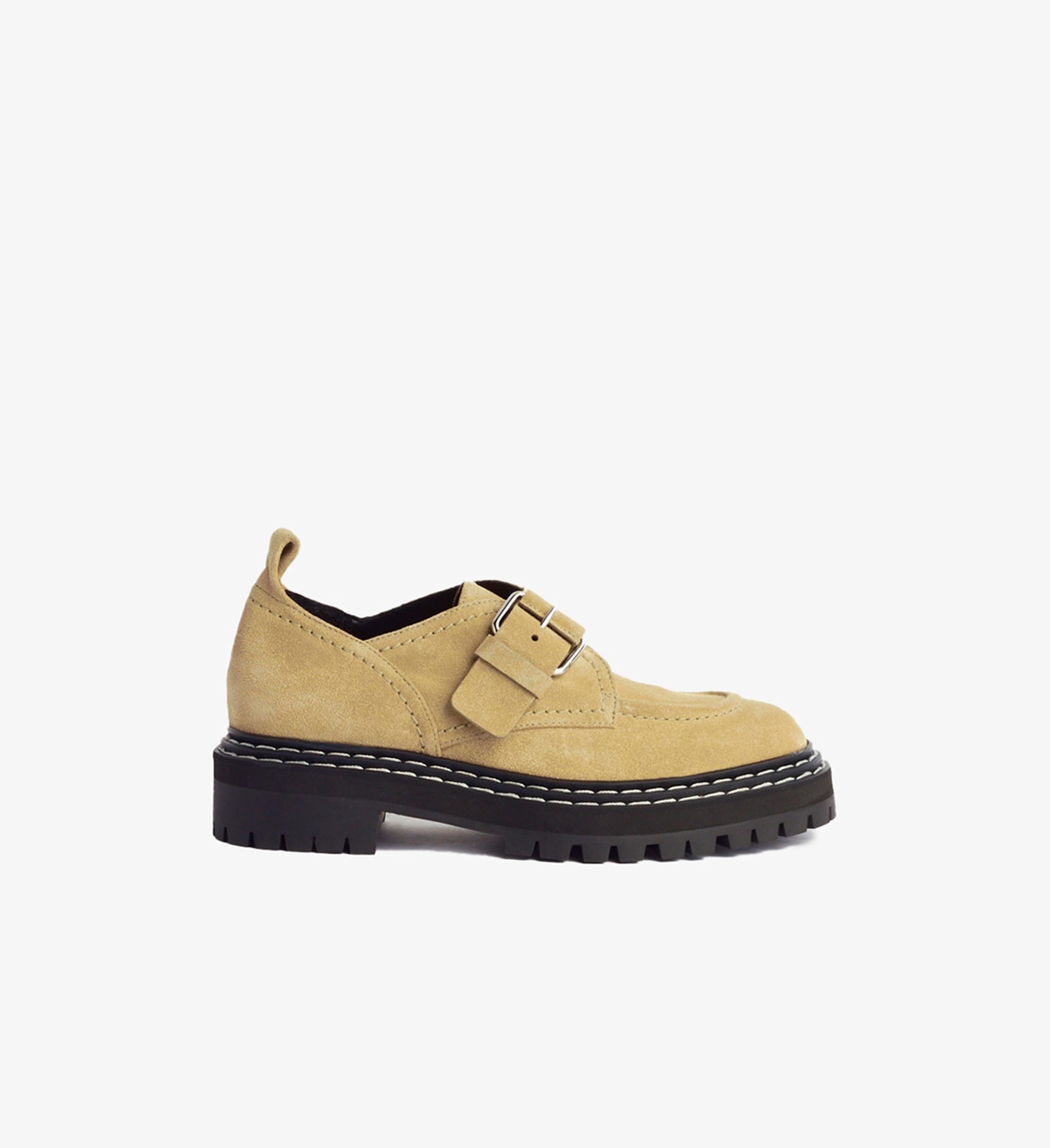 Lug Sole Buckle Oxfords - 1