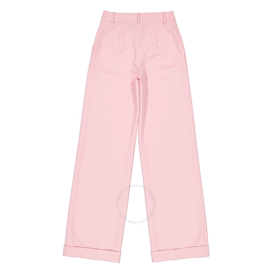 Moschino Ladies Pink Straight-Leg Trousers - 2