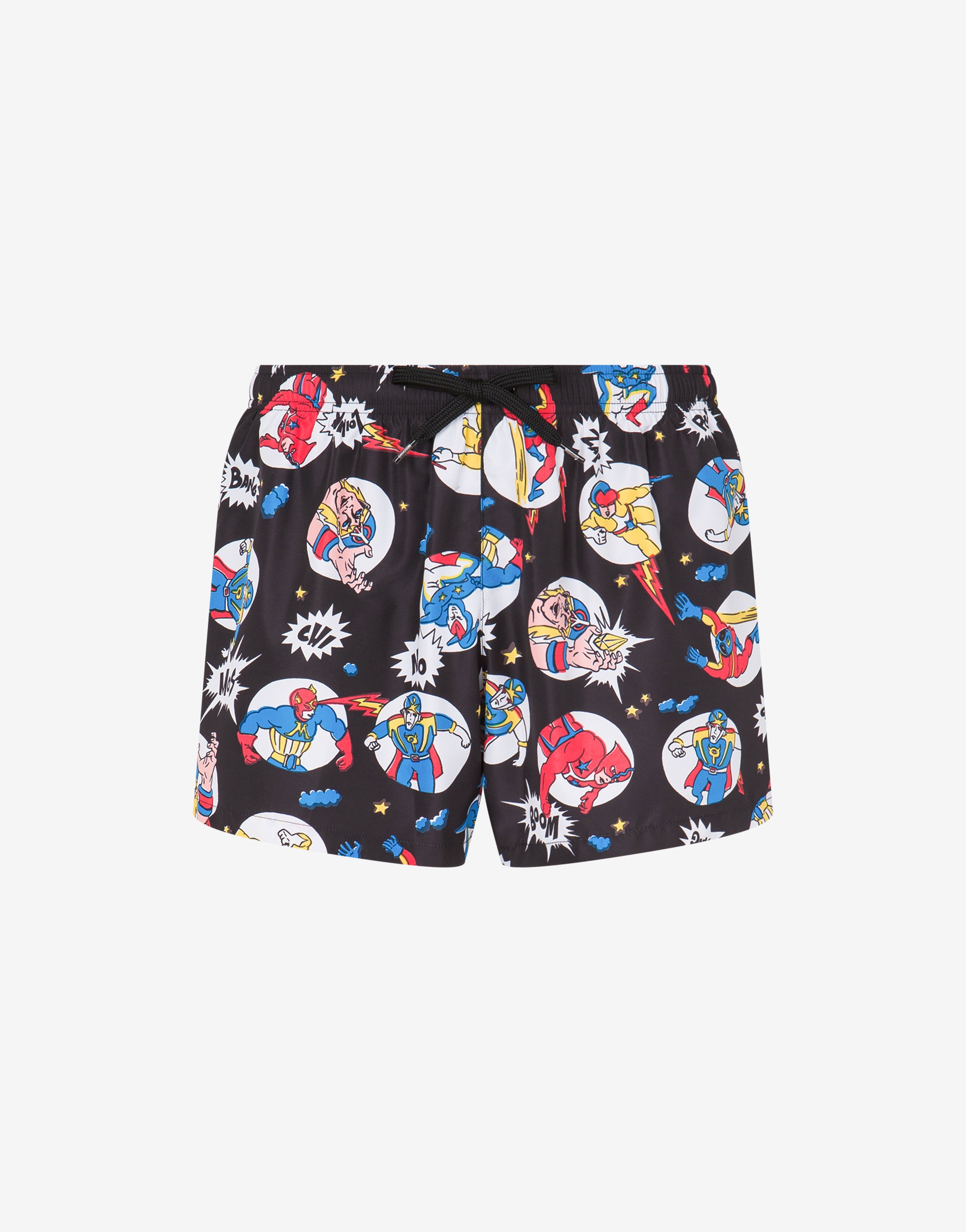 ALLOVER CARTOON SWIM TRUNKS - 1