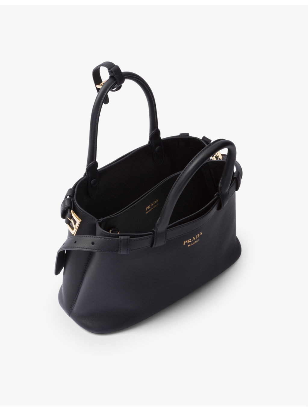 Buckle small leather tote bag - 6