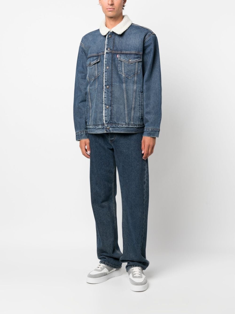 Type III faux shearling-trim denim jacket - 2