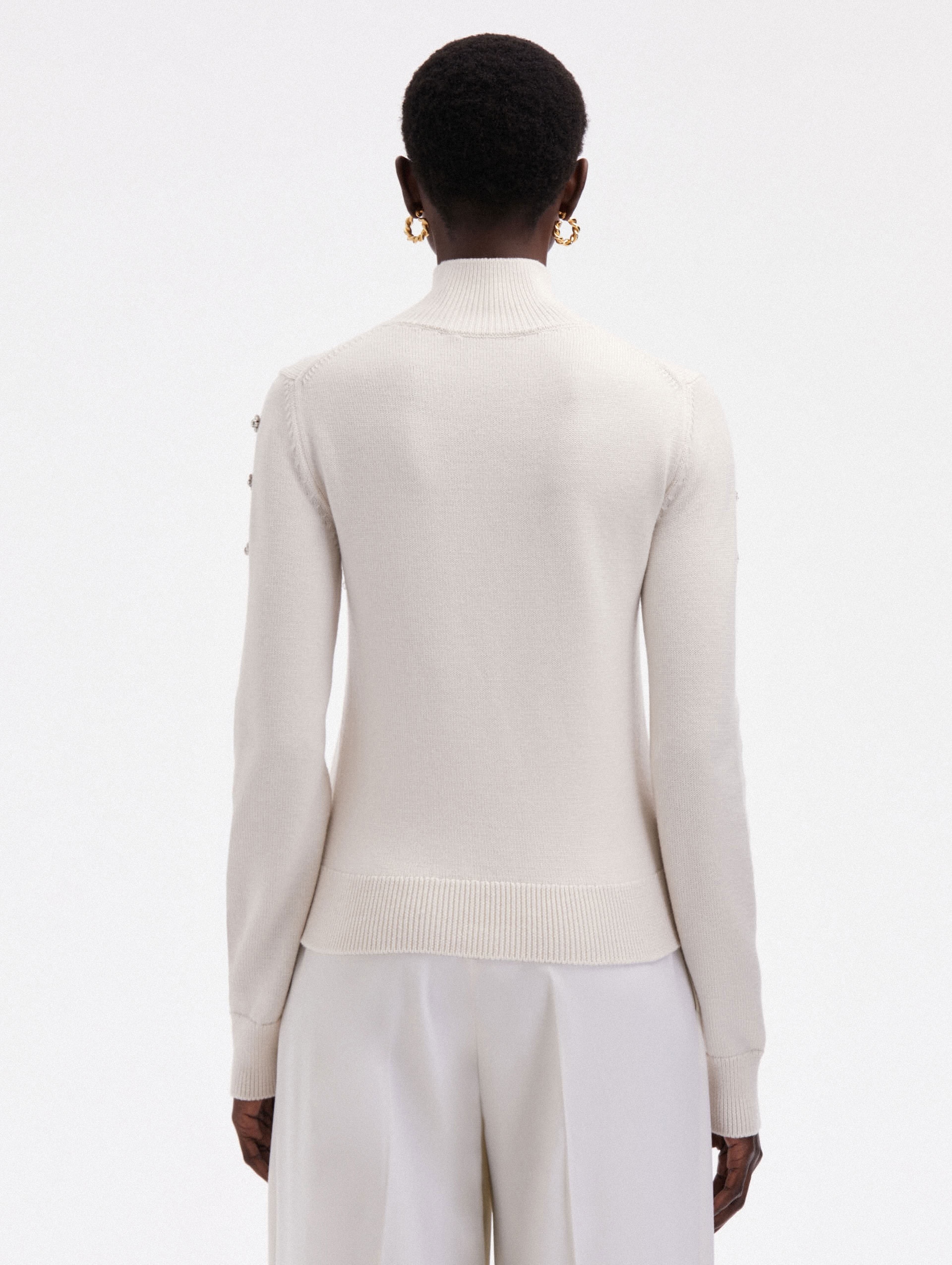 CRYSTAL EMBROIDERED TURTLENECK - 3