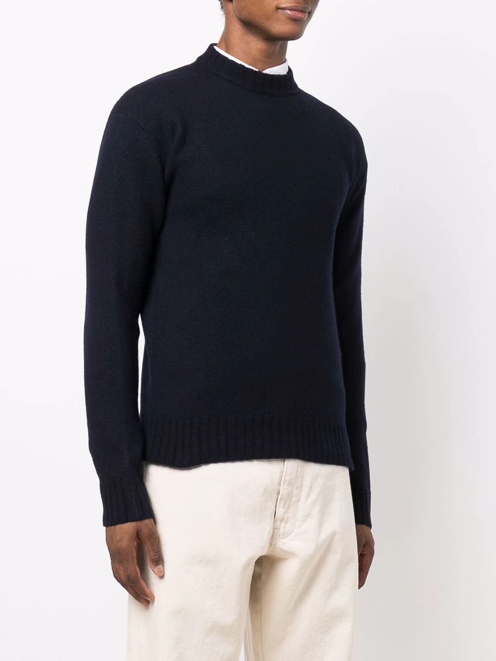 mock-neck knitted jumper - 3