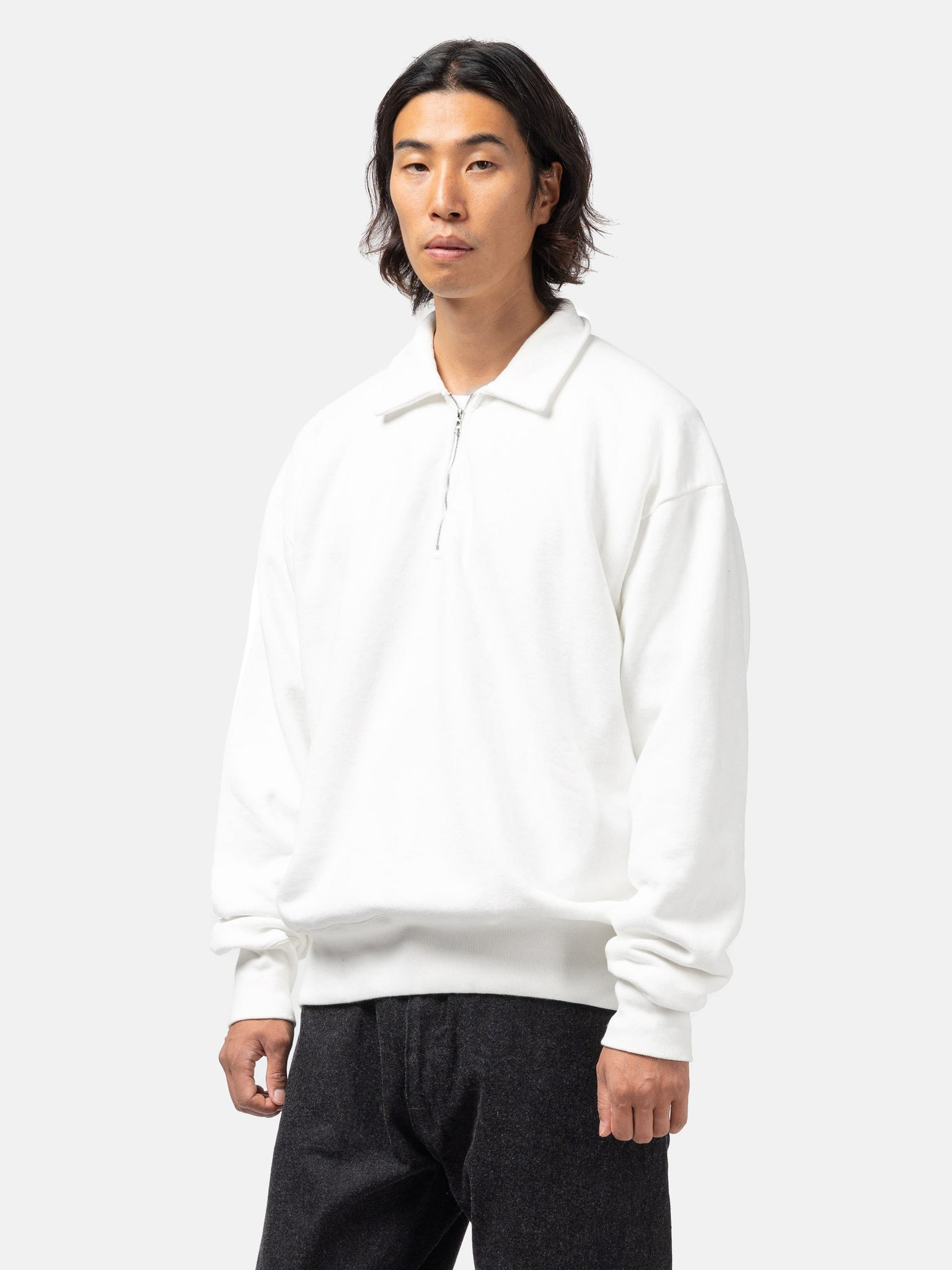 Half Zipper Pullover White - 4
