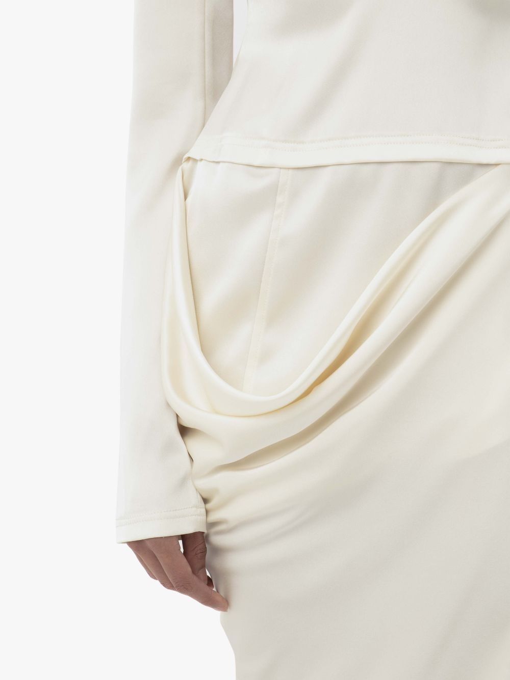 ASYMMETRIC DRAPED DRESS - 5