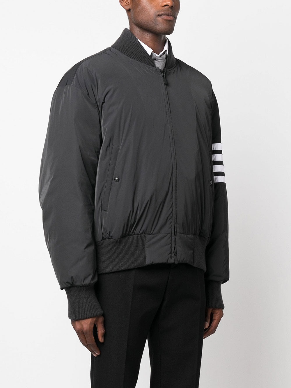 4-Bar Stripe Bomber Jacket - 4
